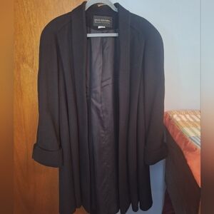 David Benjamin Designer Collection Women's Black Swing Coat 80% Wool Size 10
